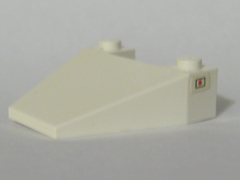 Lego Wedge 4 x 4 Taper without Stud Notches with Japanese Flag Pattern on Both Sides (Stickers) - Set 4032-5