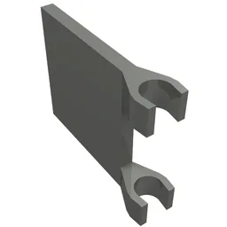Flag 2 x 2 Square [Thin Clips] / Dark Bluish Gray