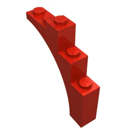 Brick Arch 1 x 5 x 4 [Continuous Bow] / Red