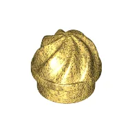 Plate Round 1 x 1 Swirled Top / Pearl Gold