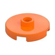 Plate Special Round 2 x 2 with Center Stud (Jumper Plate) / Orange