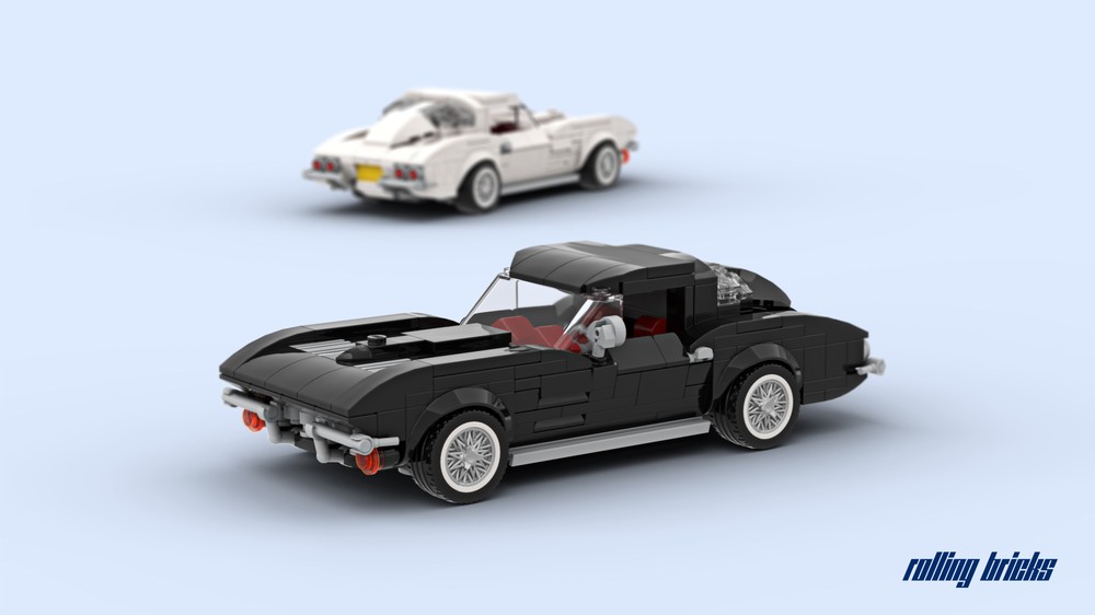 Lego 1963 Chevrolet Corvette Sting Ray - in 2 colors: black and white