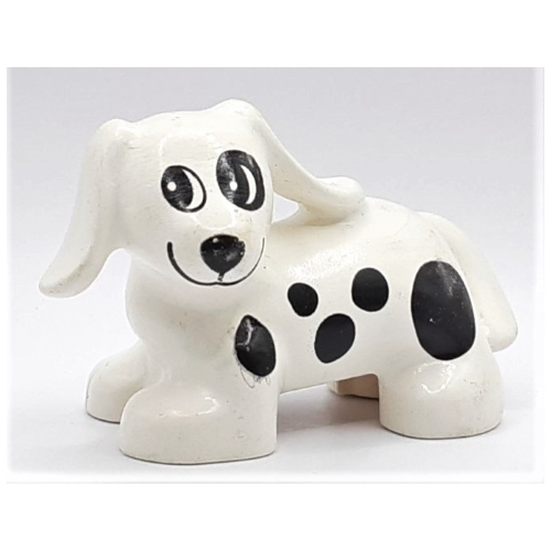 Lego Duplo Animal Dog with Black Spots print (Spot) / White
