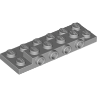 Lego Plate Special 2 x 6 x 2/3 with 4 Studs on Side, 1 Support Wall on Bottom / Light Bluish Gray