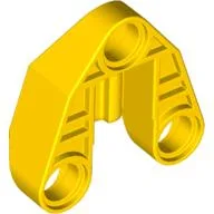 Technic Connector Block 3 x 3 Triangular with Axle, and Pin Hole / Yellow