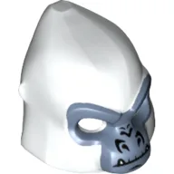 Mask Gorilla with Sand Blue Face and Fangs Print / White