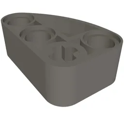 Technic Beam 2 x 3 L-Shape with Quarter Ellipse Thick / Dark Bluish Gray