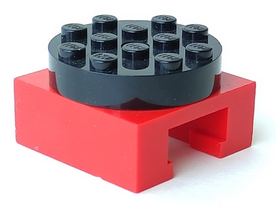 Lego Turntable 4 x 4 Locking Grooved Base with Black Top (30516 / 30658)