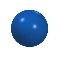 Ball, Hard Plastic, 51mm (approx. 6 studs diameter) / Blue