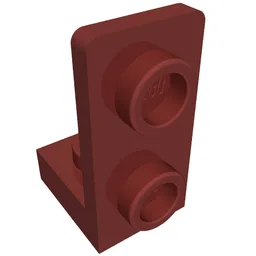 Bracket 1 x 1 - 1 x 2 Inverted / Dark Red