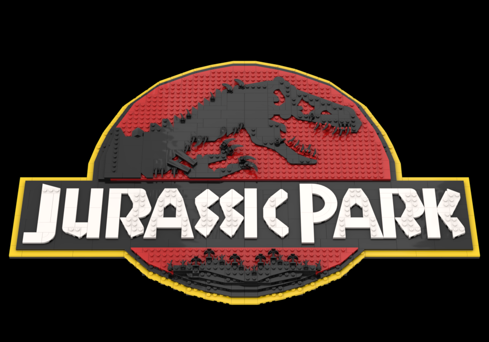 Lego Jurassic Park Logo Wall Display