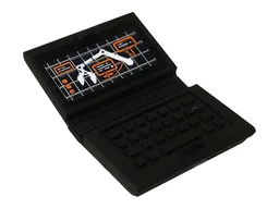 Minifigure, Utensil Computer Laptop with Control Crane Screen Pattern (Sticker) - Set 60225