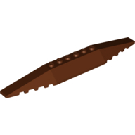 Lego Brick Wedged, Sloped 2 x 16 Triple / Reddish Brown