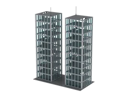 Minifig scaled twin towers