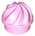 Plate Round 1 x 1 Swirled Top