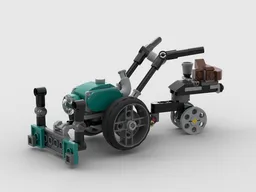 31135 Vintage Single-Axle Tractor with Snow Plough and Leather Saddle