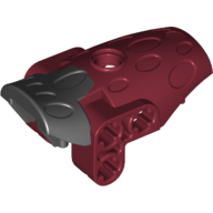 Lego Large Figure Limb Cover / Back Plate (Hydruka) with Marbled Black Pattern / Dark Red