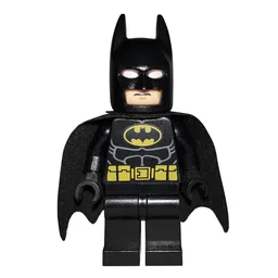Batman, Black Suit, Black Cape and Cowl, Yellow Batman Logo (56630 Cape) (3626b Head)