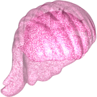 Lego Hair Mid-Length with Stud on Left and Pin Hole on Top / Opal Trans-Dark Pink