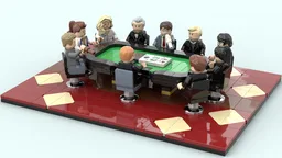 Poker table (9 seats plus dealer seat)
