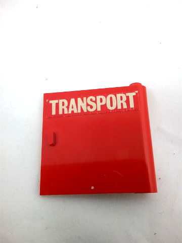 Lego Door 1 x 5 x 4 Right with White 'TRANSPORT' on Red Background Pattern (Sticker) - Set 725-2
