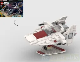 75393 A-Wing - Built using only the parts from the X Wing
