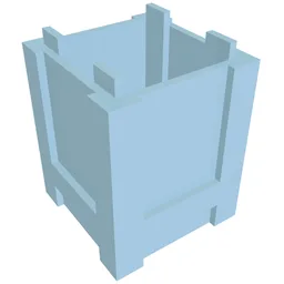 Container Box 2 x 2 x 2 - Top Opening / Bright Light Blue