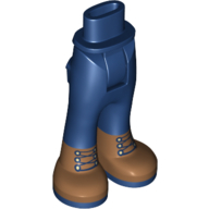 Lego Minidoll Hips and Trousers with Back Pockets and Brown Laced Boots Print / Dark Blue