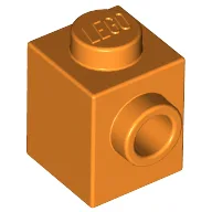 Brick Special 1 x 1 with Stud on 1 Side / Orange