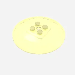 Dish 6 x 6 Inverted (Radar) with Solid Studs / Trans-Neon Green