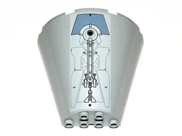 Cone Half 8 x 4 x 6 with SW Escape Pod Pattern (Sticker) - Set 9490