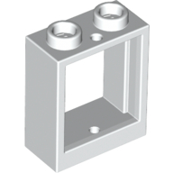 Lego Window 1 x 2 x 2 Flat Front / White