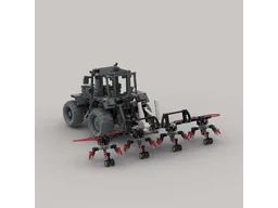 Four-rotor mounted tedder