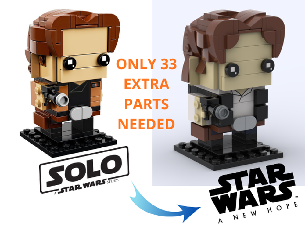 Lego 41608 MOD Han Brickheadz from Solo to Episode IV