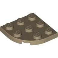 Plate Round Corner 3 x 3 / Dark Tan