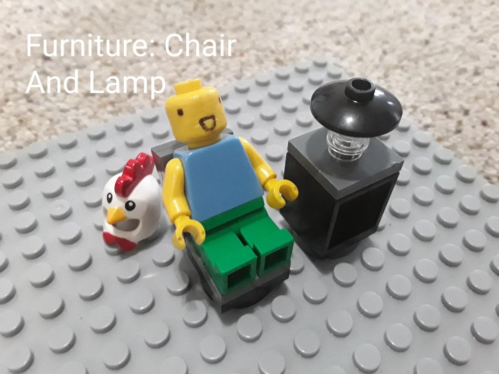 Lego Furniture: Chair And Lamp