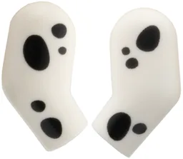 Arm, (Matching Left and Right) Pair with Black Spots Pattern / White