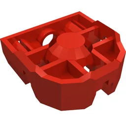 Technic Pin Connector Block 3 x 3 x 1 / Red