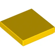 Tile 2 x 2 with Groove / Yellow