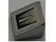 Slope 30 1 x 1 x 2/3 with Black Taillight Fade on Silver Background Pattern (Sticker) - Sets 8186 / 8193 / Metallic Silver
