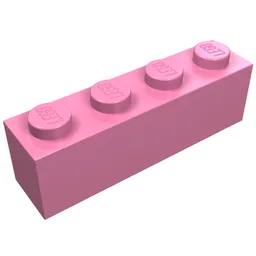 Brick 1 x 4 / Medium Dark Pink