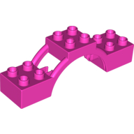 Lego Duplo Brick Arch 2 x 8 x 2 with Support / Dark Pink