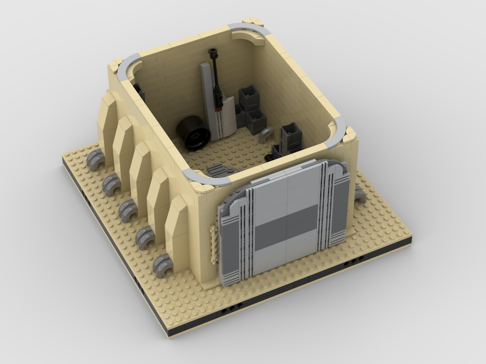 Lego Desert spaceship garage #15 for a Modular Space desert village
