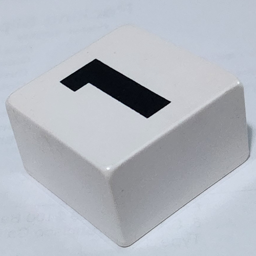 Lego Duplo Tile 2 x 2 x 1 with '1' Print