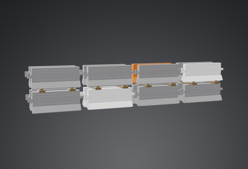 Lego Precast Concrete Barrier Load Add-On for Heavy-Duty Flatbed Semi Truck
