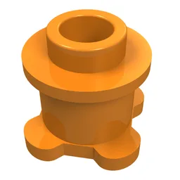 Belville / Scala, Brick Round 1 x 1 x 2/3 Round / Orange