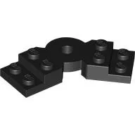 Plate Angled 2 x 2 with Step and Hole in Center / Black