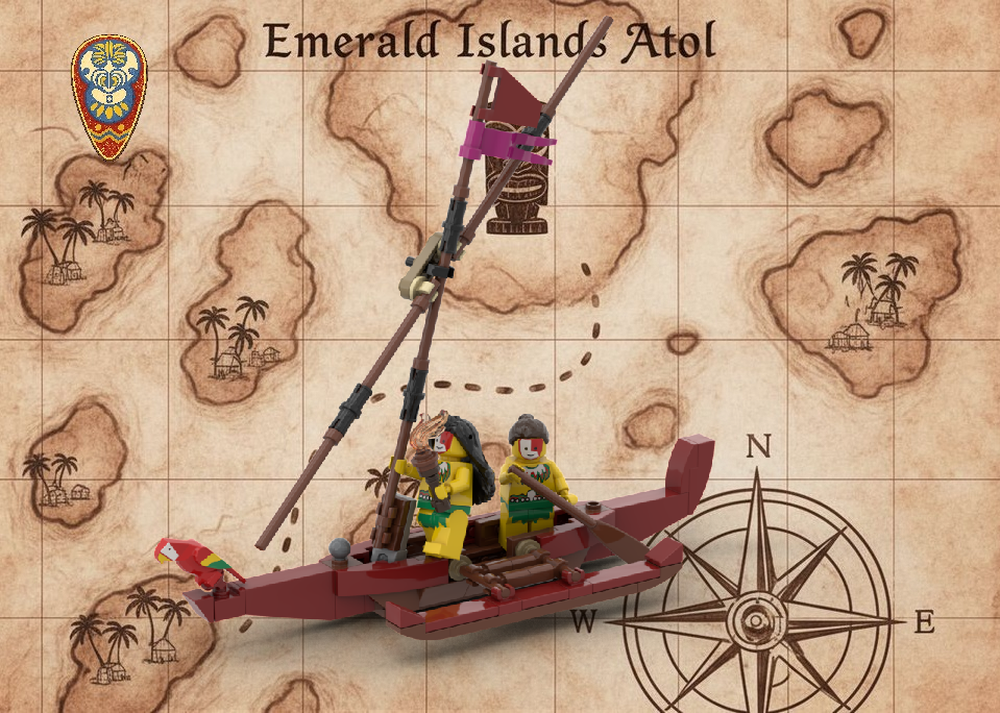 Lego 🌊 ISLANDER REGATTA COLLECTION - The Ultimate Lagoon Race! - RED TEAM CANOE - Warriors from Volcano Island