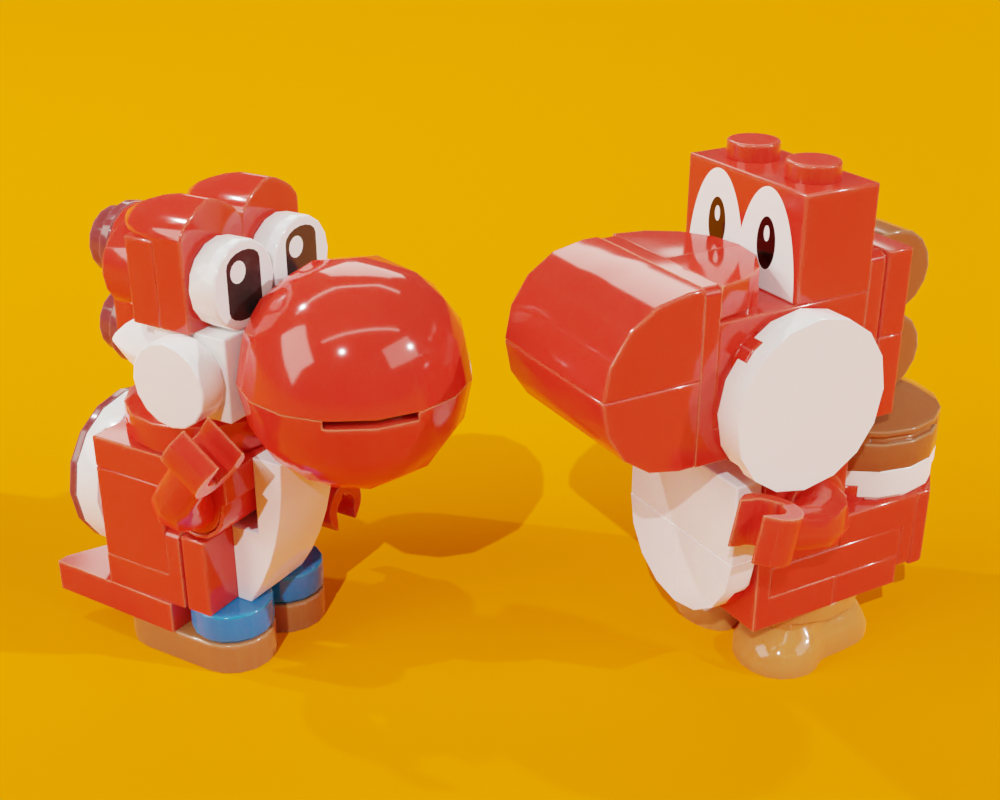Lego Red Yoshi