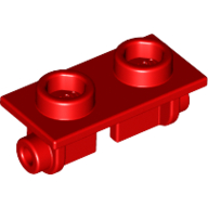 Lego Hinge Brick 1 x 2 Top Plate Thin / Red